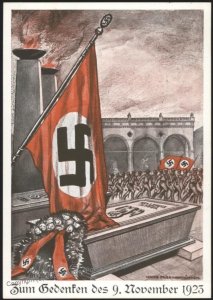 3rd Reich Germany Waffen SS Blood Flag November Martyrs Coffin Friedmann  111470