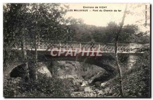 Surroundings of Vichy Old Postcard Malavaux Bridge railway