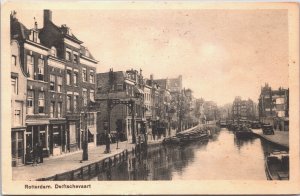 Netherlands Rotterdam Delftsevaart Vintage Postcard 09.33