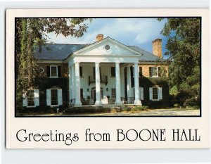 Postcard Greetings from Boone Hall Plantation South Carolina USA