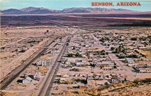 1950s Benson Arizona Airview Petley Postcard 25-11707