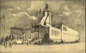 NY WORLD'S FAIR Italian Pavilion Old Postcard