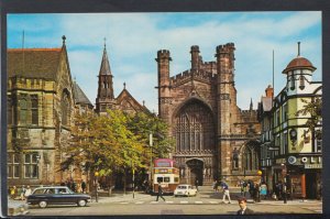 Cheshire Postcard - The West Front, Chester Cathedral   T6599