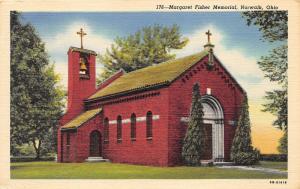 Norwalk Ohio~Margaret Fisher Memorial Church~Cross on Bell Tower~1948 Postcard