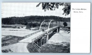 Boone Iowa IA Postcard The Ledges Bridge Carriage Scenic View 1907 Antique Trees