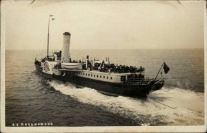 Hastings Postal Cancel English Steamer  Steamship SS Ravenswood Ship c1910 RPPC