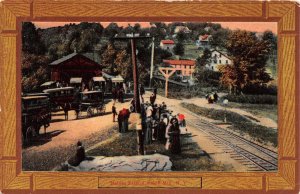 J41/ Haines Falls Catskill Mountains New York Postcard c1910 Railroad Depot 47