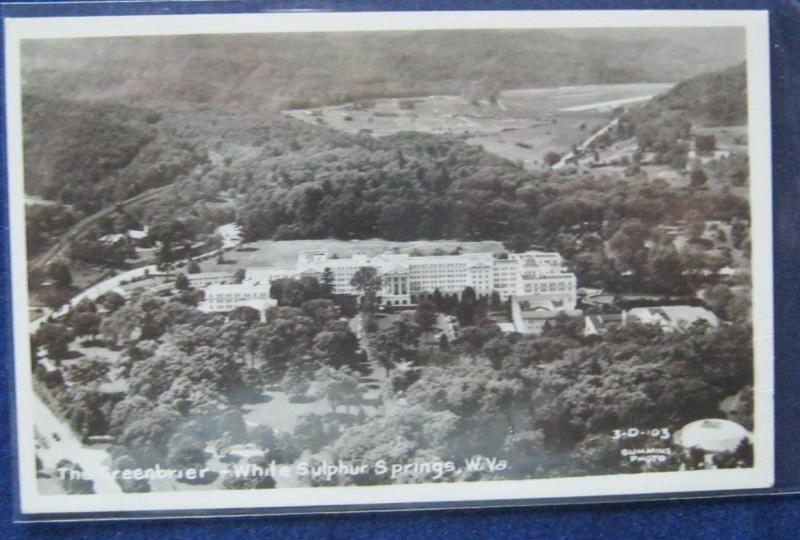 The Greenbrier White Sulphur Springs WV RPPC Summins Photo 3-D-103 Unposted 