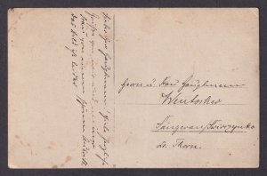 Vinatage postcard GERMANY RPPC Couple on a horse ride