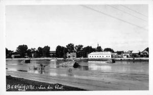 Berthierville Quebec Canada Vue du Pont Real Photo Vintage Postcard JE229475