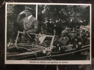 1935 Nurnberg Germany RPPC Postcard cover arrival of the leader on the day of fr