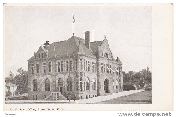 SIOUX FALLS, South Dakota, 1910-1920s; U. S. Post Office