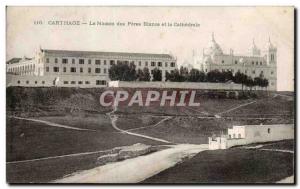 Old Postcard Carthage The House of White Fathers and the Cathedral Tunisia