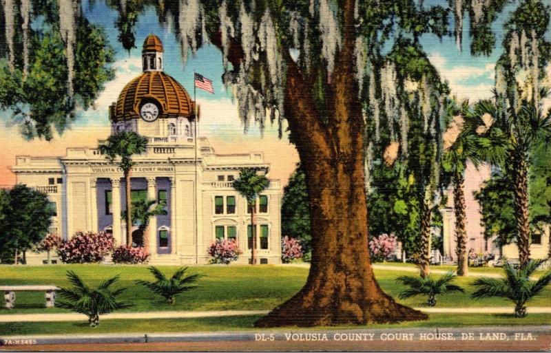 Florida Deland Volusia County Court House Curteich