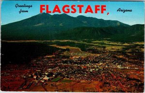 Postcard AERIAL VIEW SCENE Flagstaff Arizona AZ AL5850
