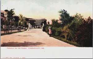 Pergola On The Paseo Kansas City Missouri Vintage Postcard C131