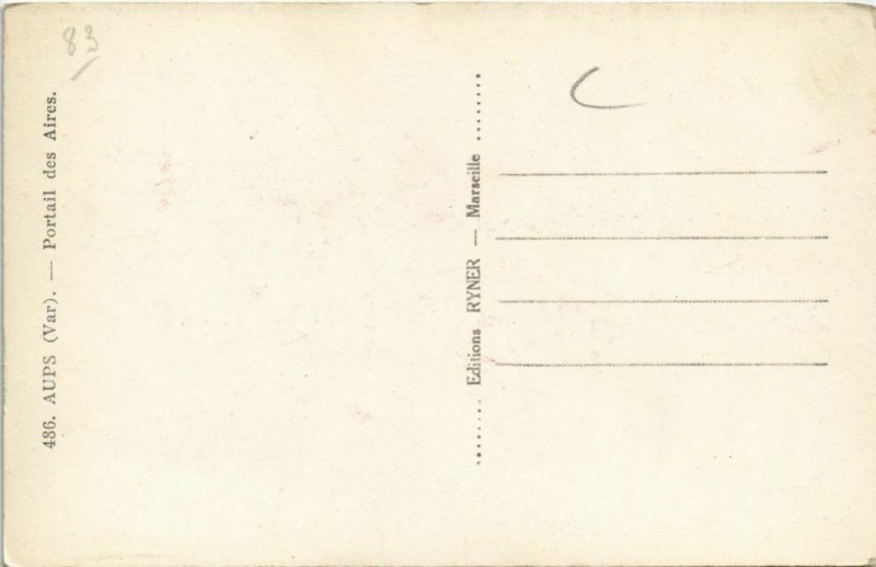 CPA AUPS Portail des Aires (1113051)