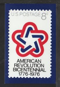 US American Bicentennial Stamp Postcard 