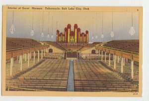 P3072, 1947 postcard interior great mormon tabernacle salt lake city utah