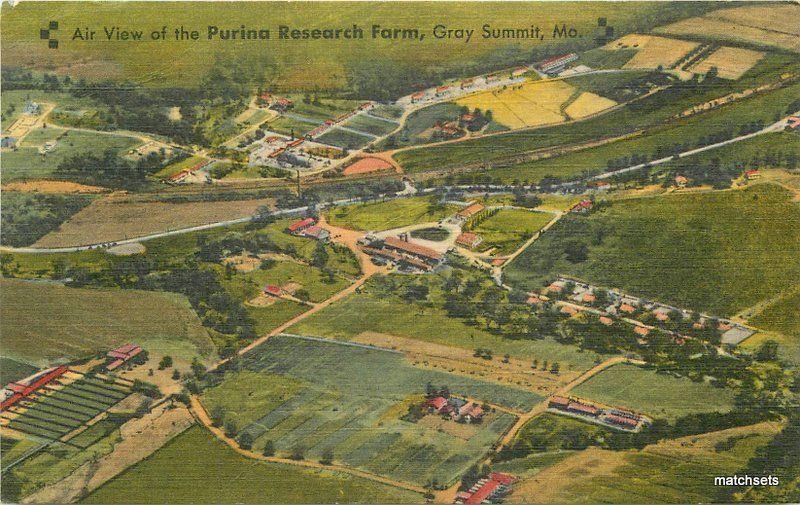 1955 Purina Research Farm Gray Summit Missouri Birdseye Teich linen 7624