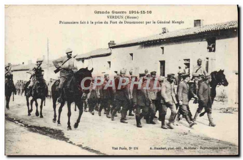 Old Postcard Verdun Army Prisoners Made In The capture of Fort Douaumont by G...