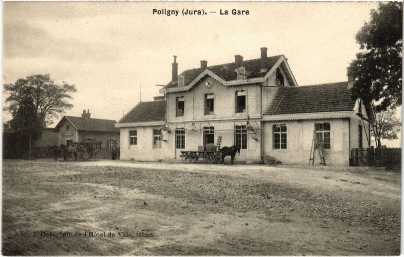 CPA AK Poligny- La Gare FRANCE- (1044308)