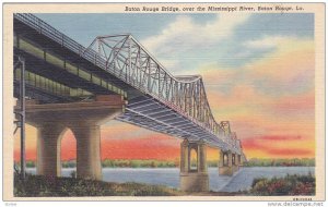 Baton Rouge Bridge, over Mississippi River, Baton Rouge, Louisiana, 30-40s