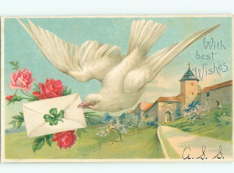 Pre-Linen Close-Up BEAUTIFUL LARGE BIRD CARRIES LETTER AC5594