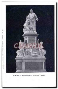 Old Postcard Torino Monumento A Camilo Cavour