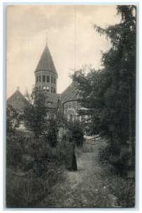 c1910 Clervaux Abbey of St. Maurice Luxembourg Posted Antique Postcard