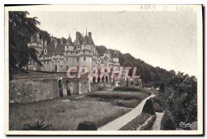 Old Postcard Chateau d'Usse Terraces and Gardens