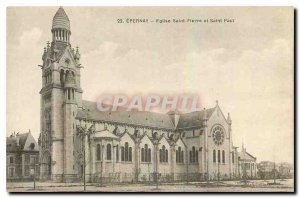 Old Postcard Epernay Church of Saint Peter and Saint Paul