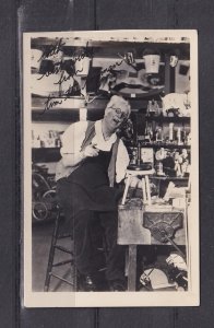 AUSTRALIA, POTTER AT WORK, c1930 real photo ppc., unused.