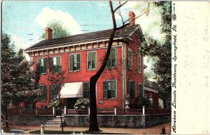 Postcard HOUSE SCENE Springfield Illinois IL AI4823