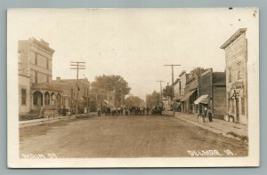 DELMAR IA MAIN STREET ANTIQUE REAL PHOTO POSTCARD RPPC