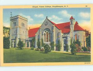 Unused Linen CHAPEL AT VASSAR COLLEGE Poughkeepsie New York NY L9285