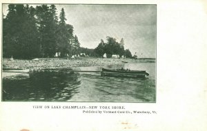 Vintage Postcard 1900's View On Lake Champlain New York Shore Vermont Card Co.