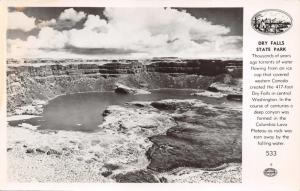 DRY FALLS STATE PARK WASHINGTON~WESTERN SOUVENIRS REAL PHOTO POSTCARD 1950s