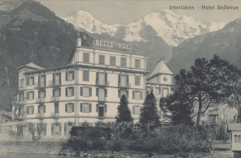 This Is The Hotel We Stayed At Hotel Bellevue Intelaken Postcard
