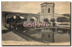 Old Postcard The Peyrou Montpellier low Promenade