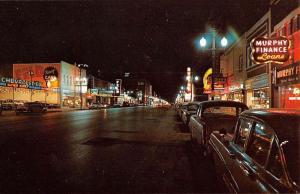 Kansas City Kansas Minnesota Avenue At Night Vintage Postcard K86878