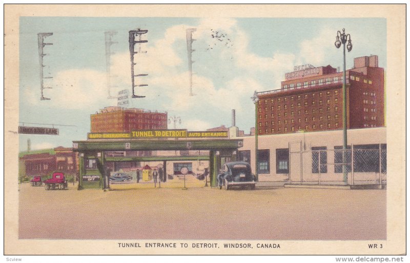 Tunnel Entrance , WINDSOR , Ontario , Canada , PU-1949