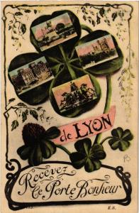CPA De LYON Recevez ce Porte Bonheur (443101)