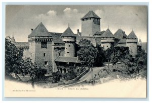 c1910's Entrance To Castle Veytaux Switzerland Antique Postcard