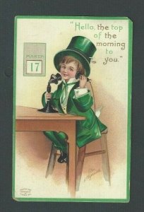 1910 PPC St Patricks Day Embossed Posted