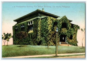 c1910 Headquarters Fort William Mckinley Near Manila Philippines Postcard