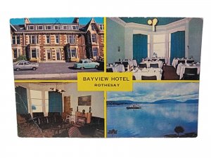 Bayview Hotel Rothesay Isle Of Bute Scotland Vintage Multiview Postcard