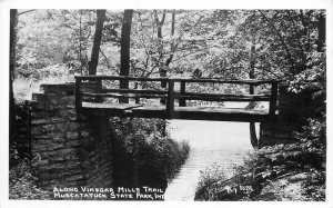 Indiana Muscatatuck State Park 1940s Vinegar Mills Trail  RPPC Postcard 25-11205