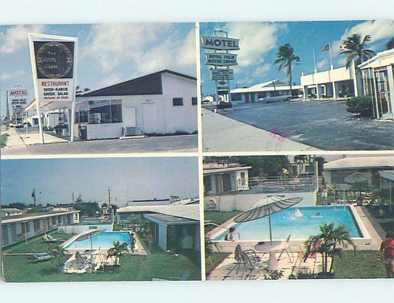 1980's ROYAL PALM MOTOR LODGE MOTEL West Palm Beach Florida FL B6774