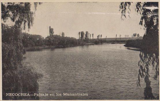 Necochea River Real Photo Vintage Argentina Postcard